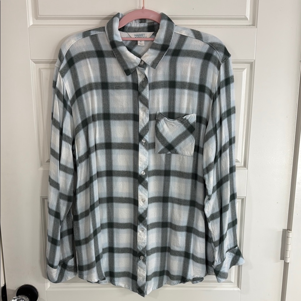 Market & Spruce Plaid Button Down Shirt